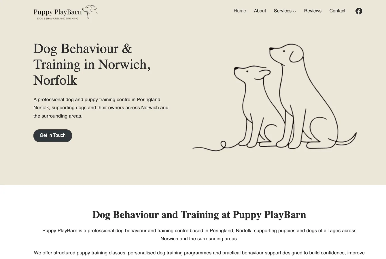 Puppy Play Barn website